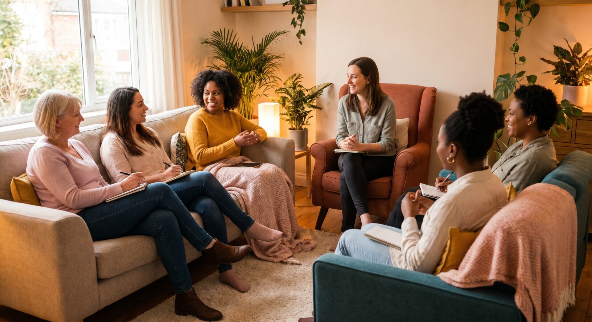 Women practicing DBT skills in group therapy at IKANN Wellness