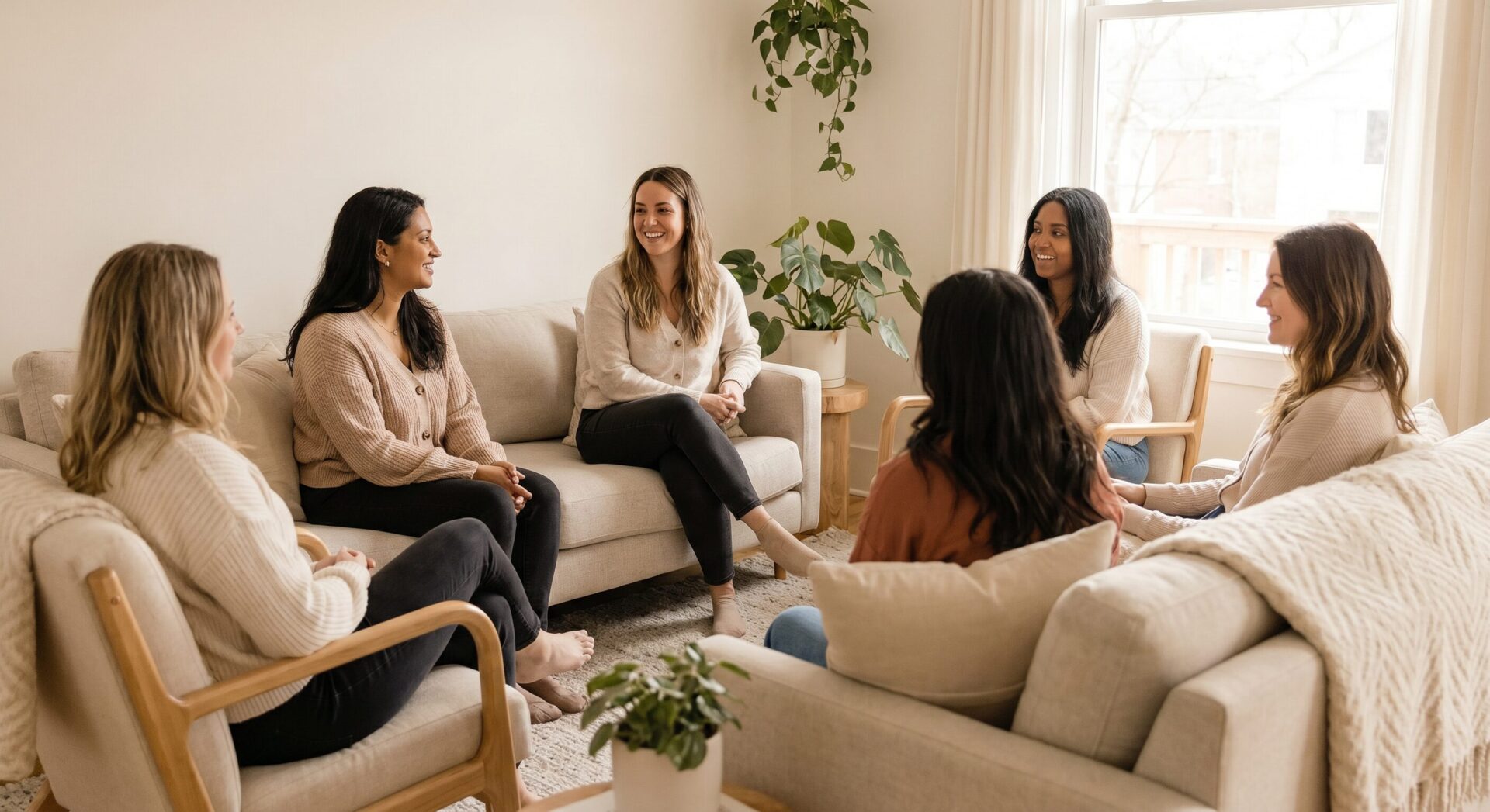 Women participating in dual diagnosis group therapy at IKANN Wellness