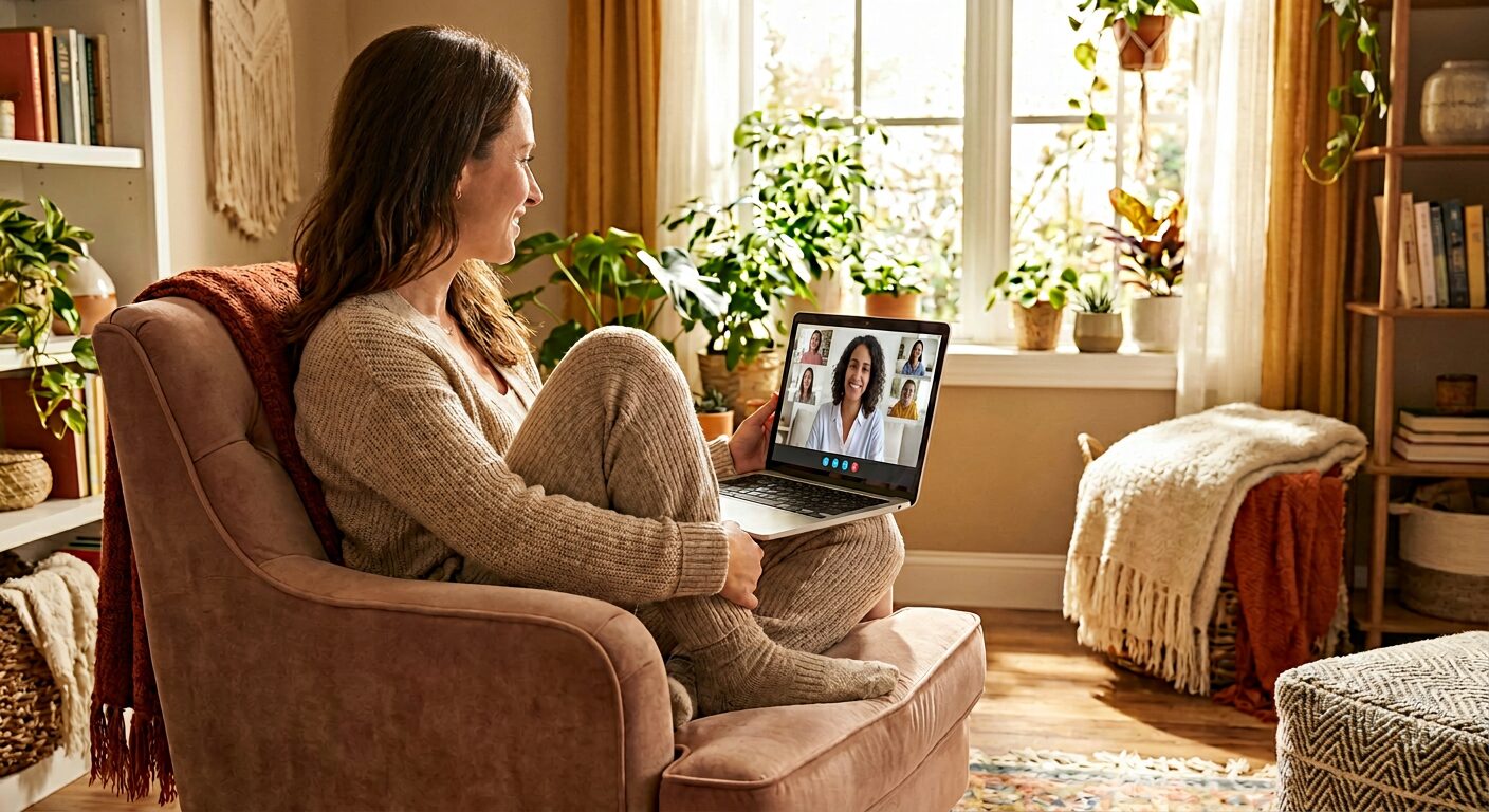 Virtual therapy session for women at IKANN Wellness