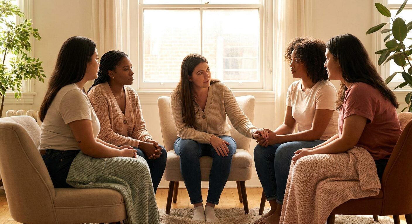 Women's addiction recovery group therapy at IKANN Wellness Fort Lauderdale