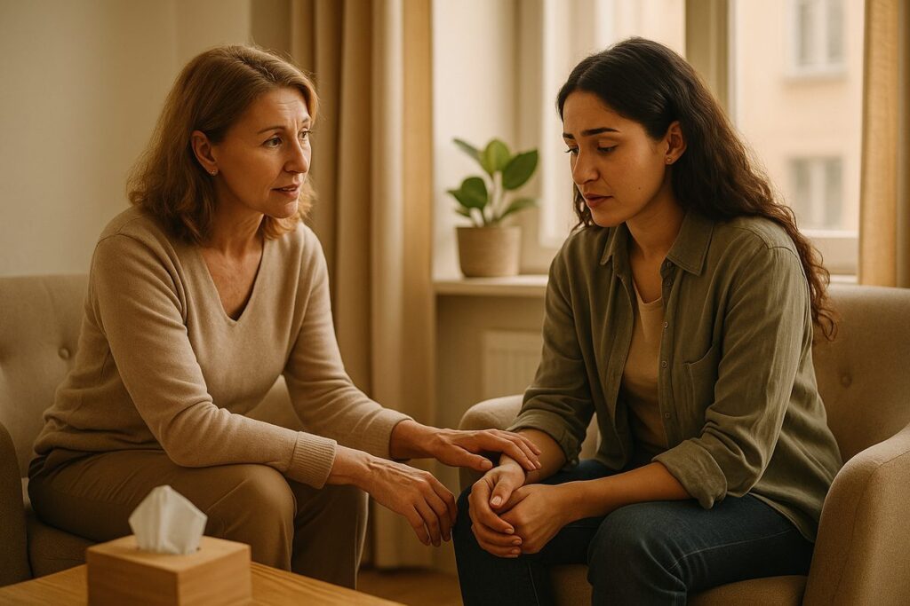 Supportive women's dual diagnosis counseling session