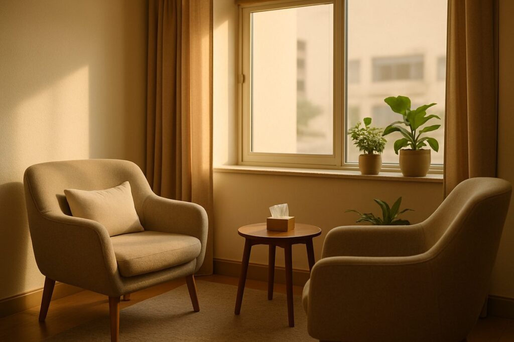 Calm women's recovery counseling office
